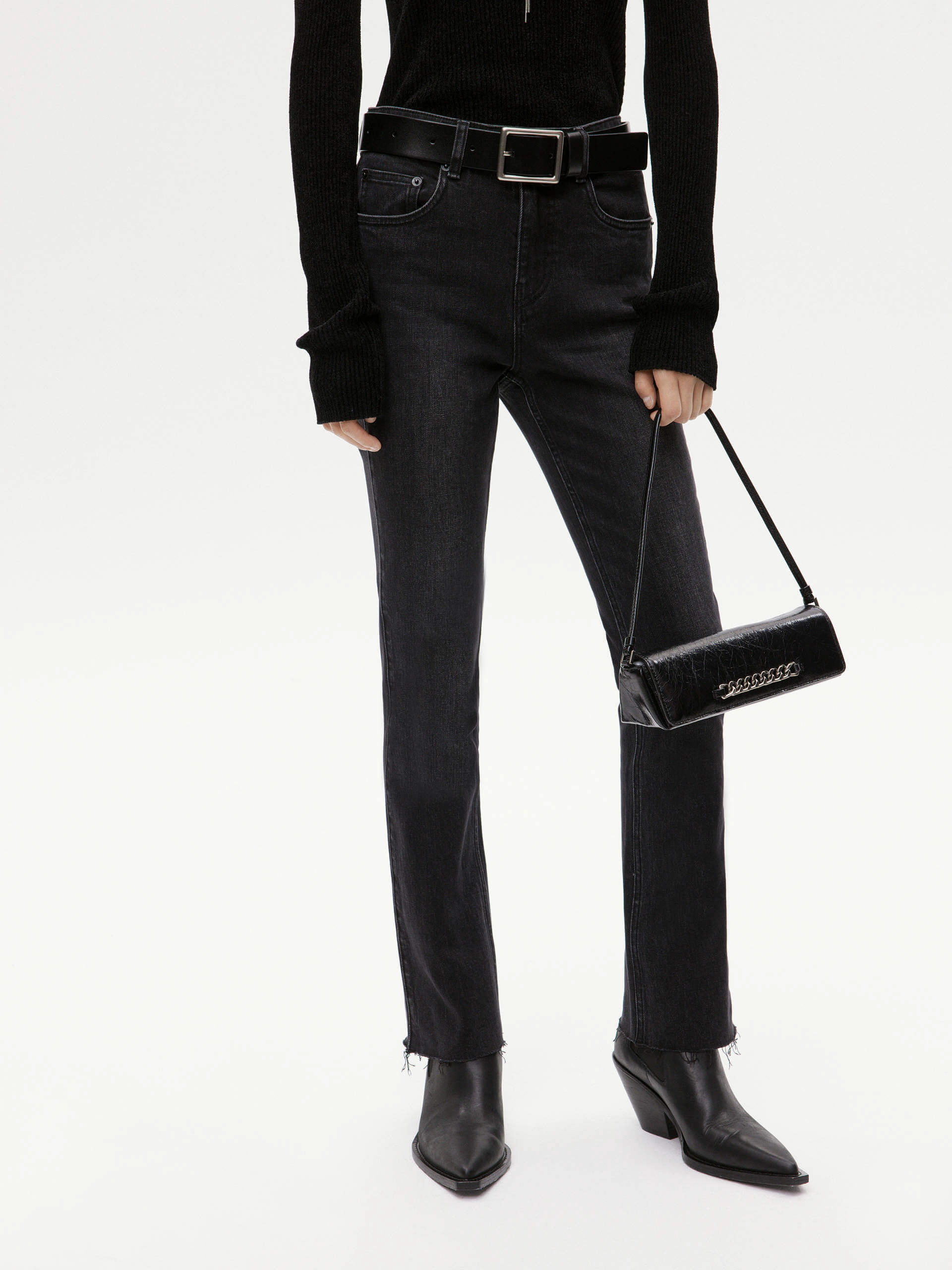 Fresh casual Skinny Raw Detail Jeans
