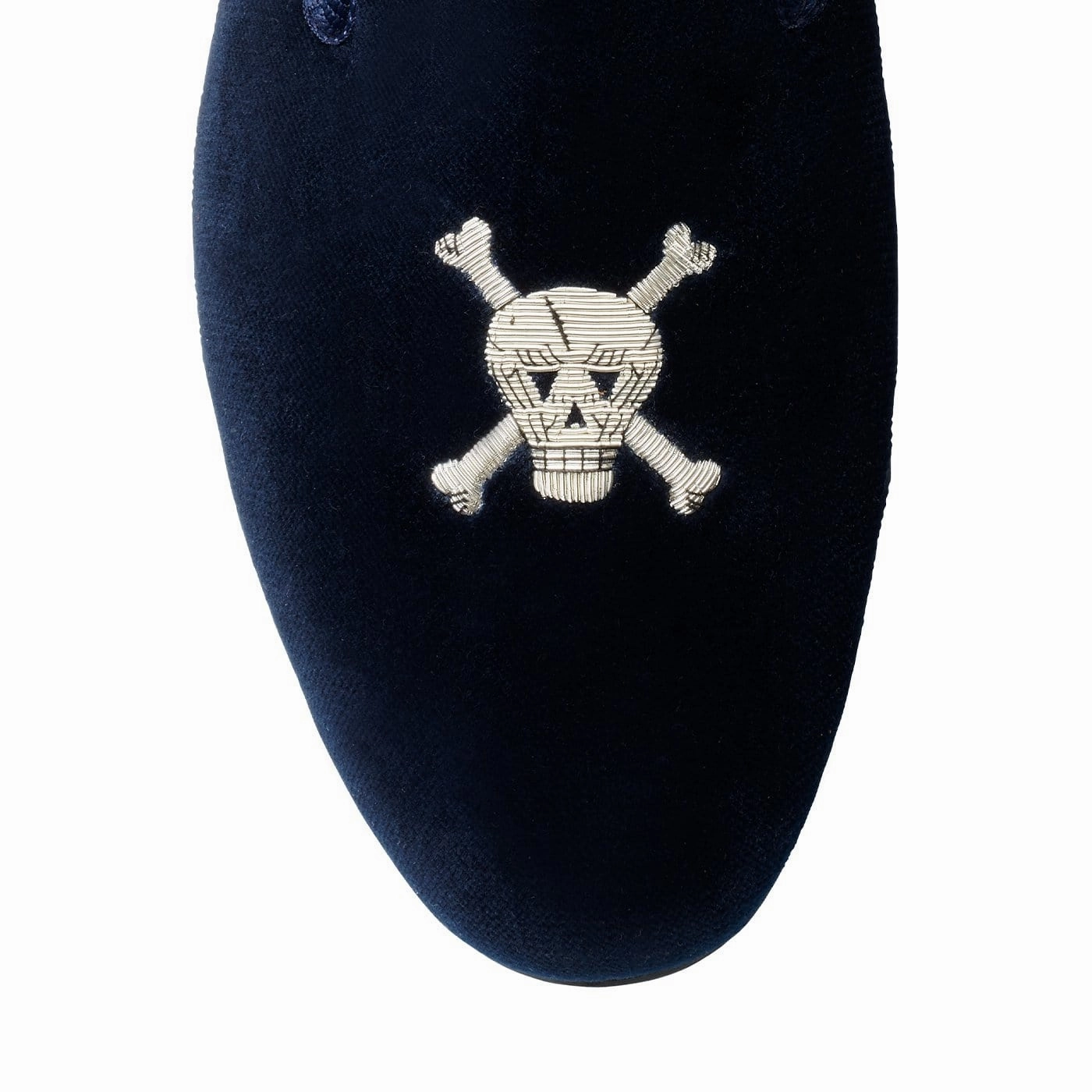 microfiber Skull & Crossbones Navy Velvet