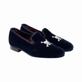 OdorResistant Skull & Crossbones Navy Velvet