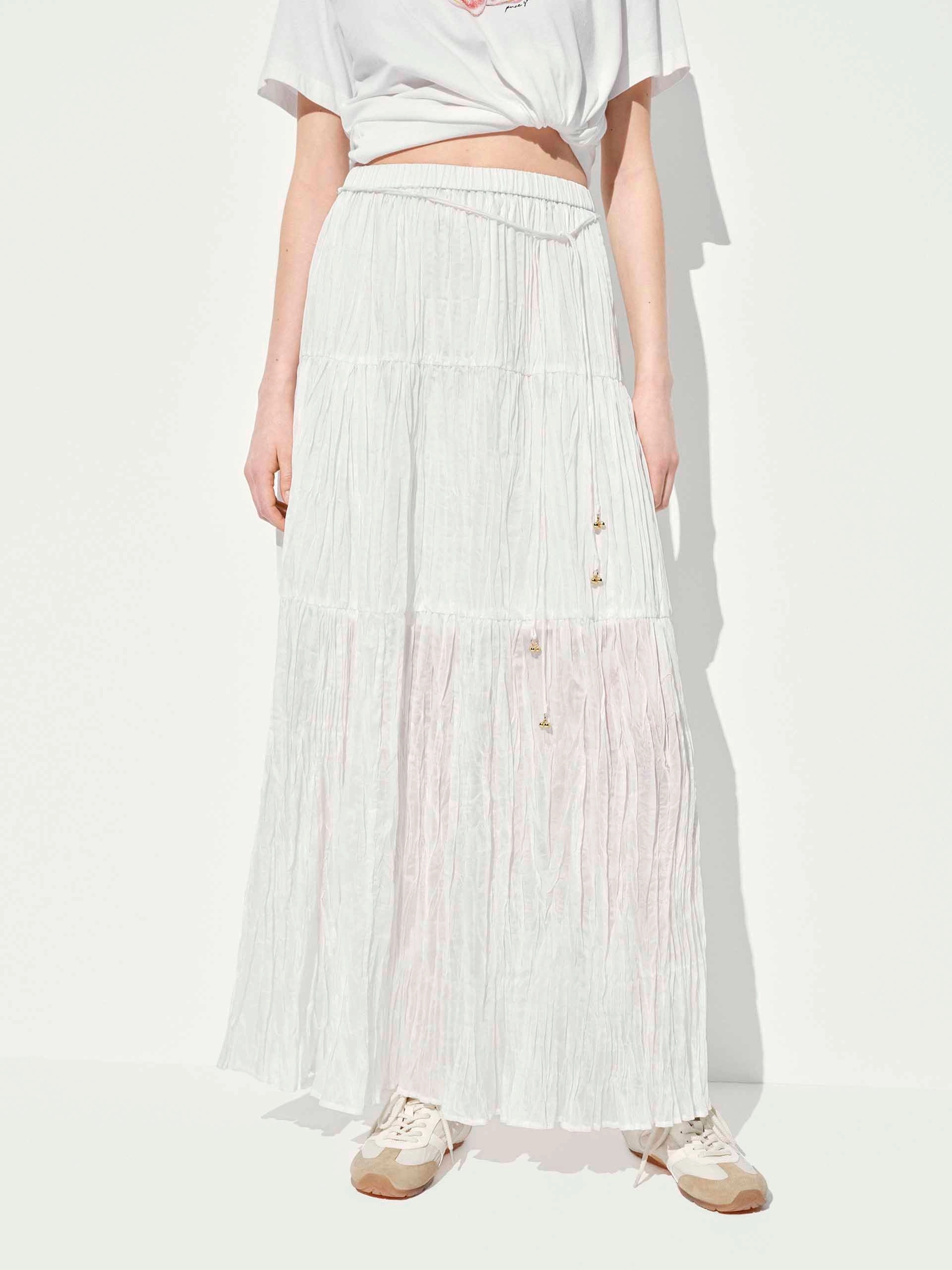 Cozy Design Cozy Material Elastic Waistband Tulle Skirt
