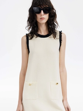 Sleeveless Contrast Mini Dress Daily Mood Style Upgrade