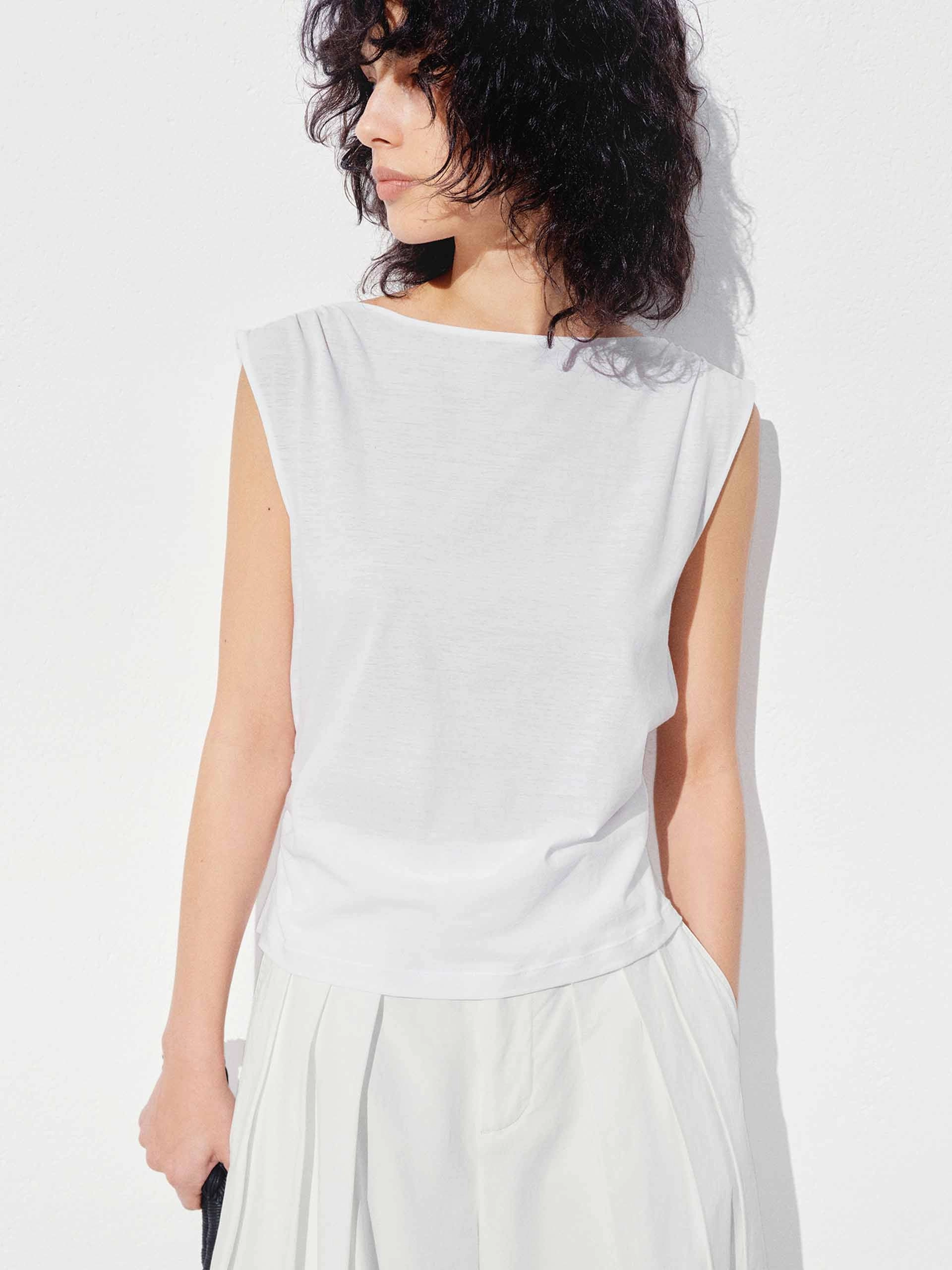Sleeveless Cotton Blouse Warm Hoodie Hypoallergenic Inner Layer