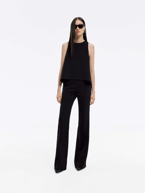 Sleeveless Flared Jumpsuit High Stretch Fit