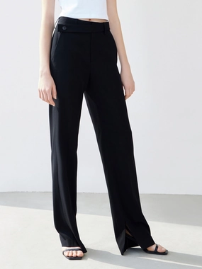 Formal Look Perfect Pair Slide Slits Straight Pants