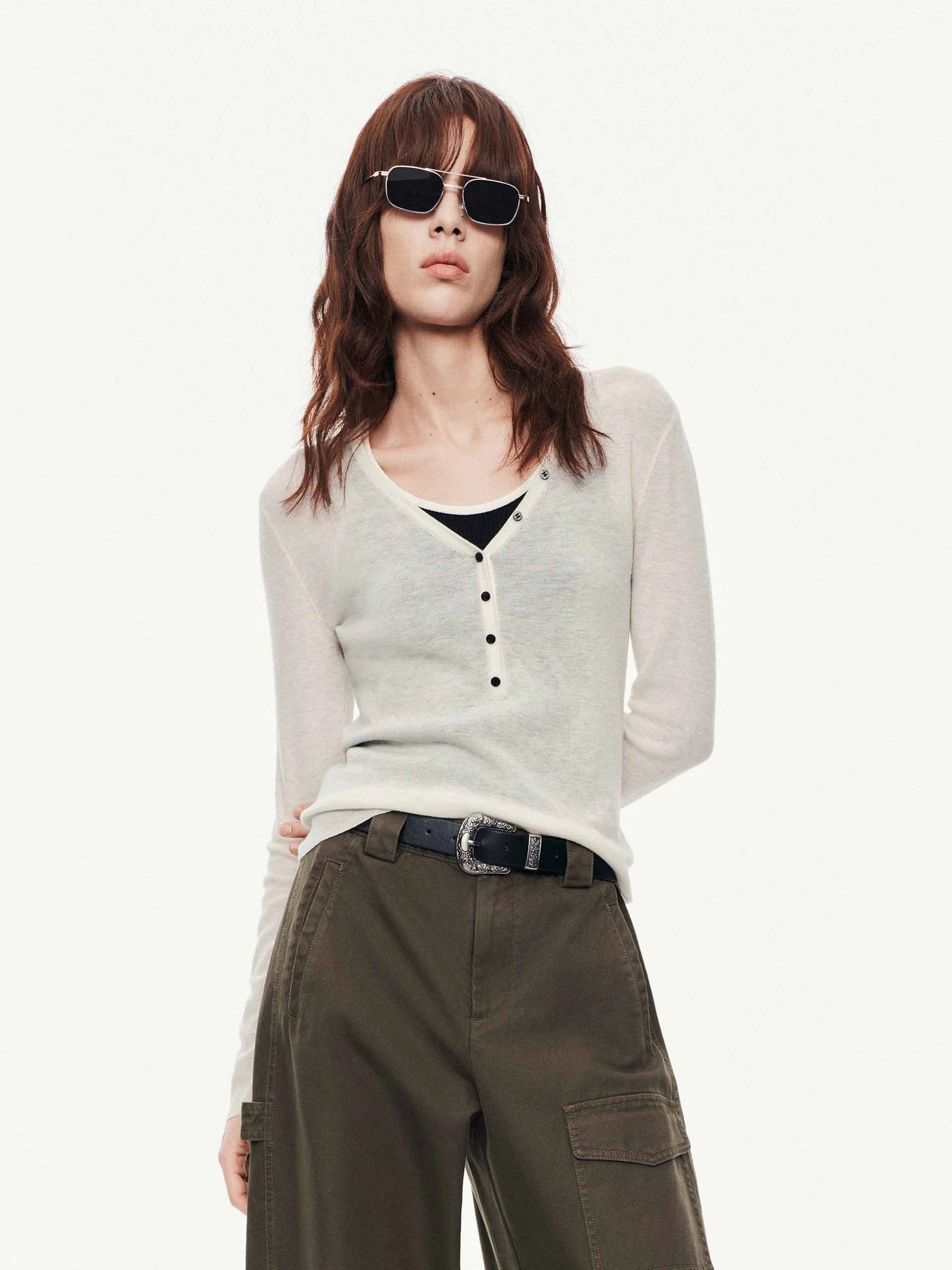 Hot Weather QuickDry Slim Fit Wool Sweater