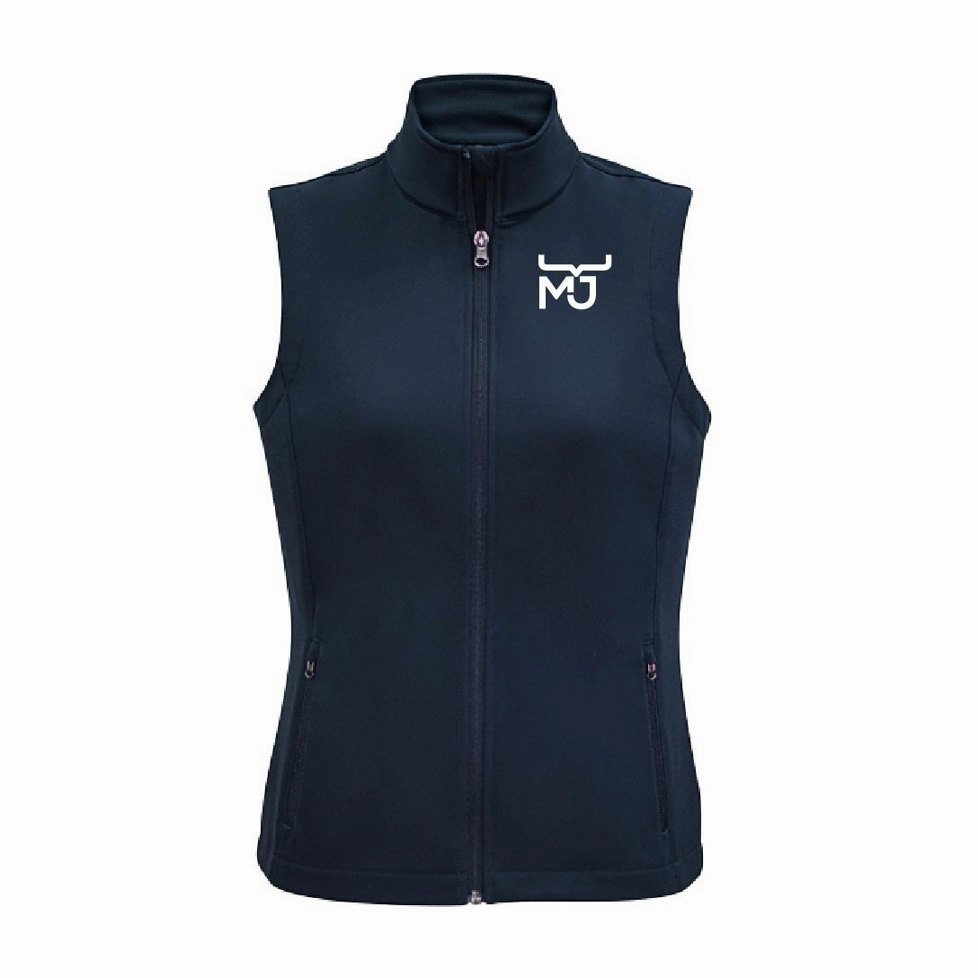 Slimline Ladies Soft Shell Vest Premium Cotton Blend Slim Profile