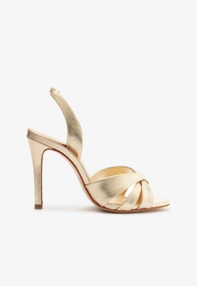 Keefa Sling Metallic Leather Sandal Durable Comfort Supportive And Stylish
