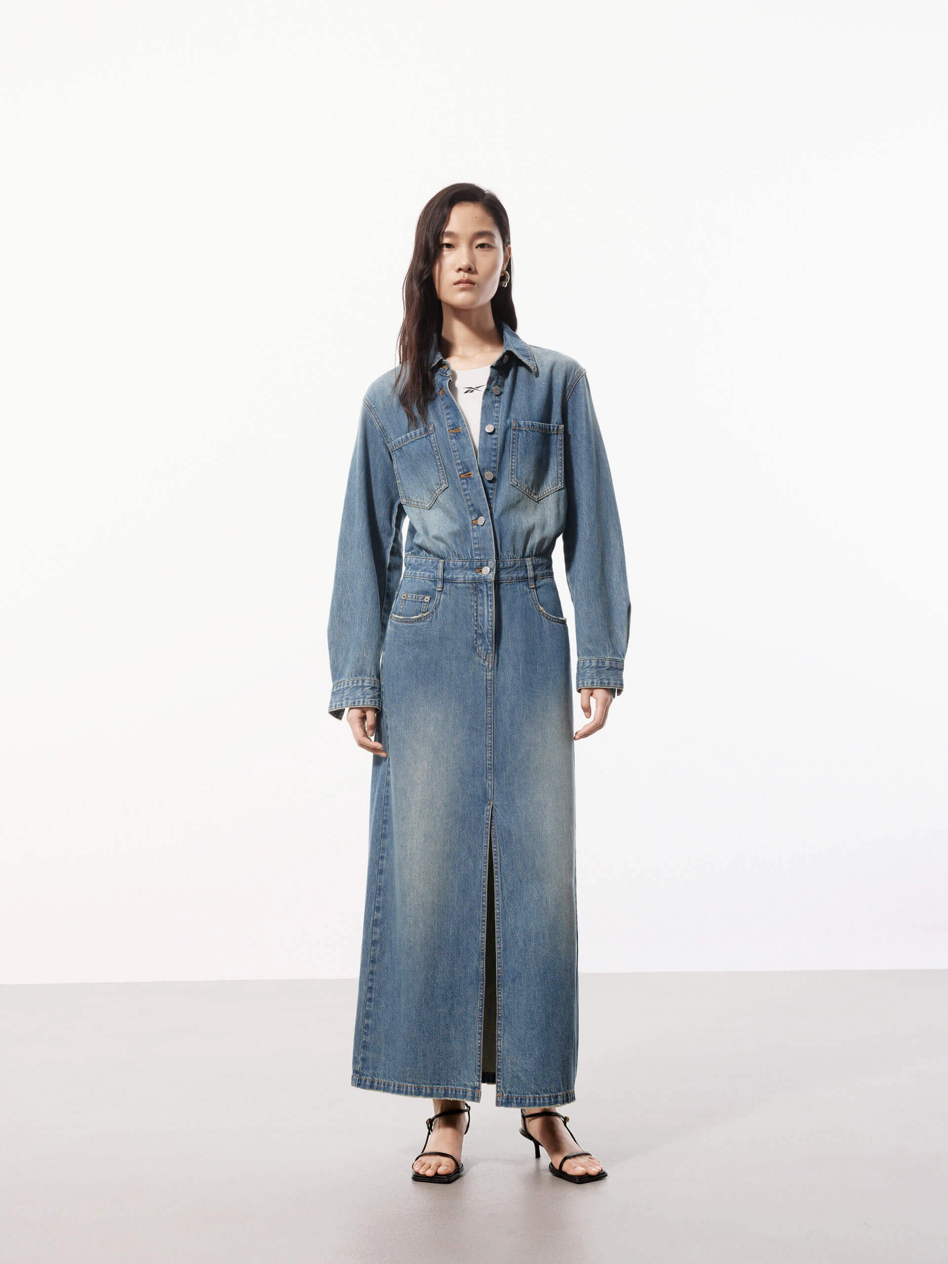 Gender Fluid Vacation Outfit Slit Detailed Shirt Dress