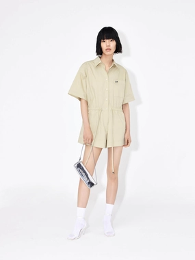 Tailored Fit Drawstring Waist Romper