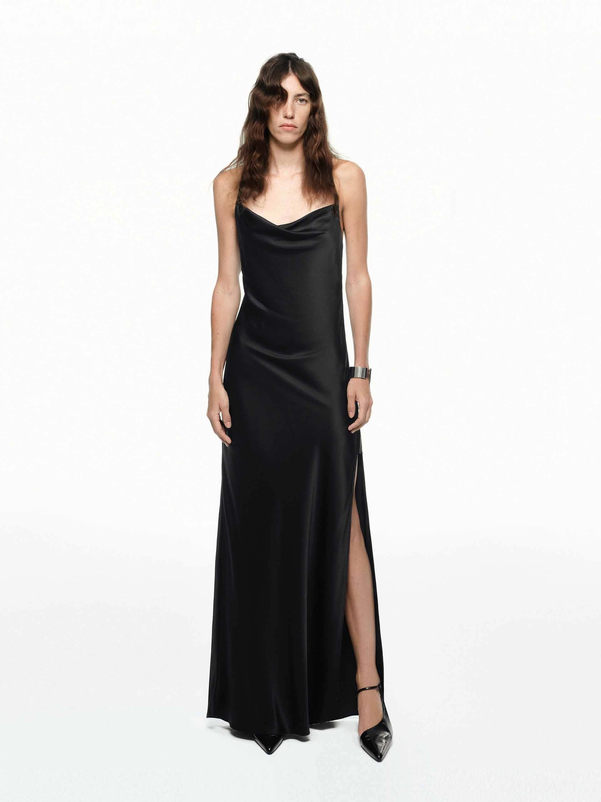 Euro Touch Silk Open Back Dress