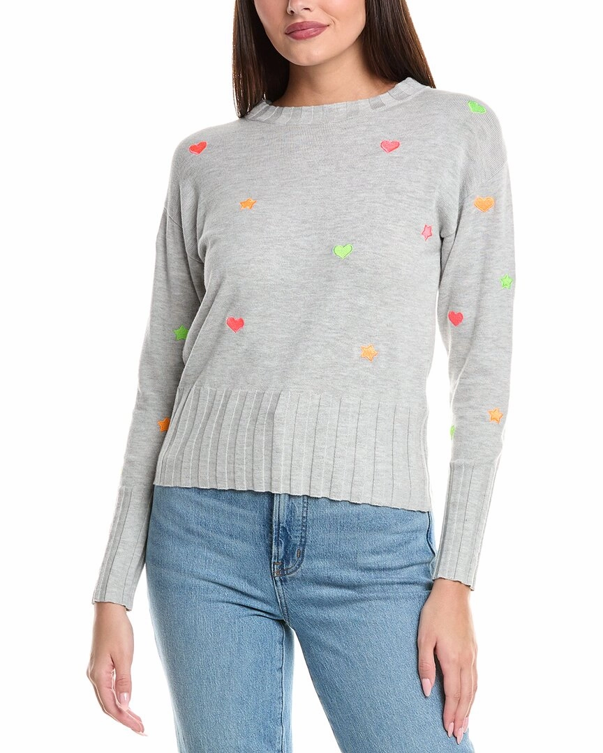 Eco Friendly Yarn Blend Comfy & Cozy WISPR Stars & Heart Silk-Blend Sweater