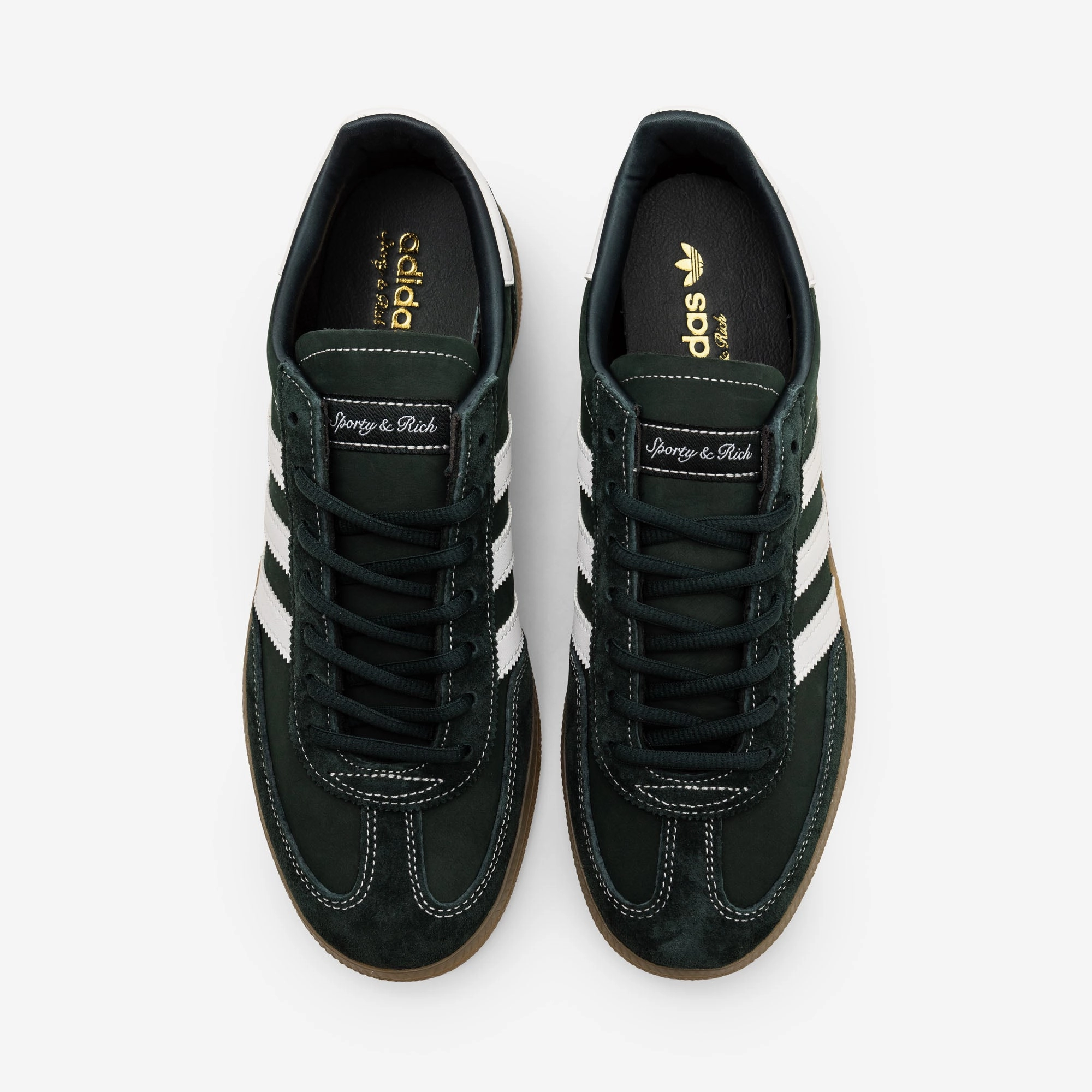 adidas Originals x Sporty & Rich Handball Spezial Dark Green / Cloud White - Gum Cushioning Cloud Tech