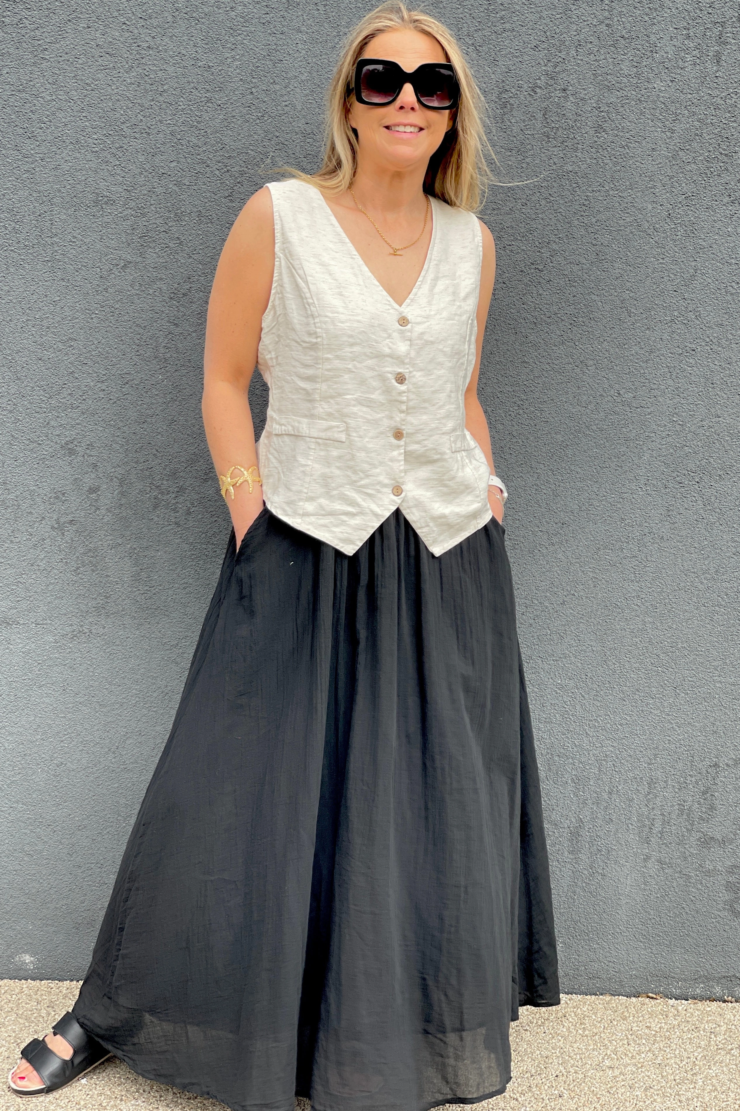 Trend Ready Mila Cotton Maxi Skirt