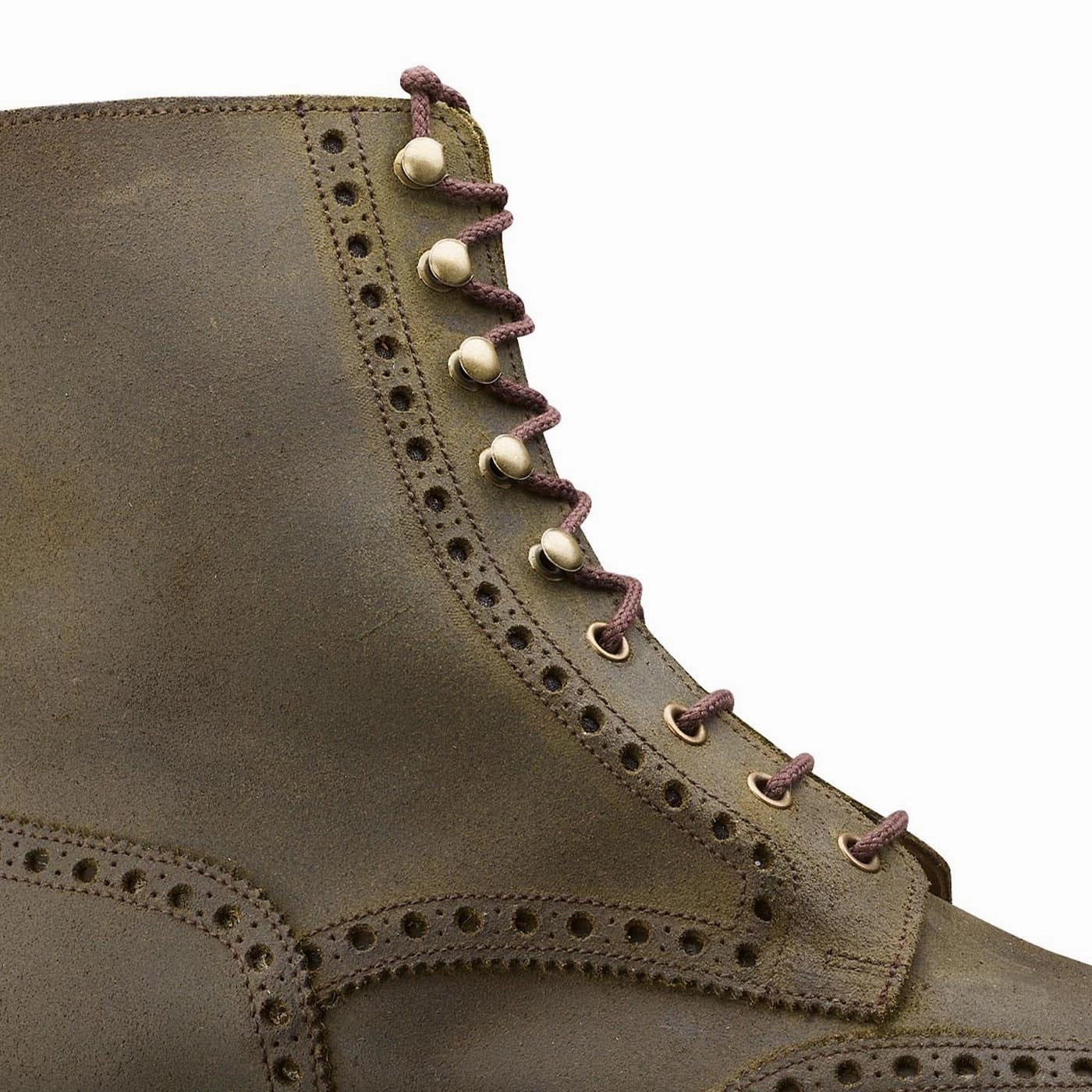 Subtle Grain Islay Green Rough-Out Suede