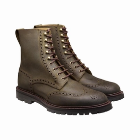 Islay Green Rough-Out Suede Balanced Sole Support
