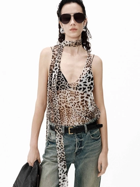Quick-Dry Fabric Silk Chiffon Tie Tank