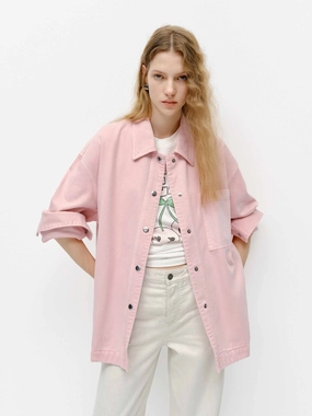 Eco Dye Process Snap Button Cotton Jacket