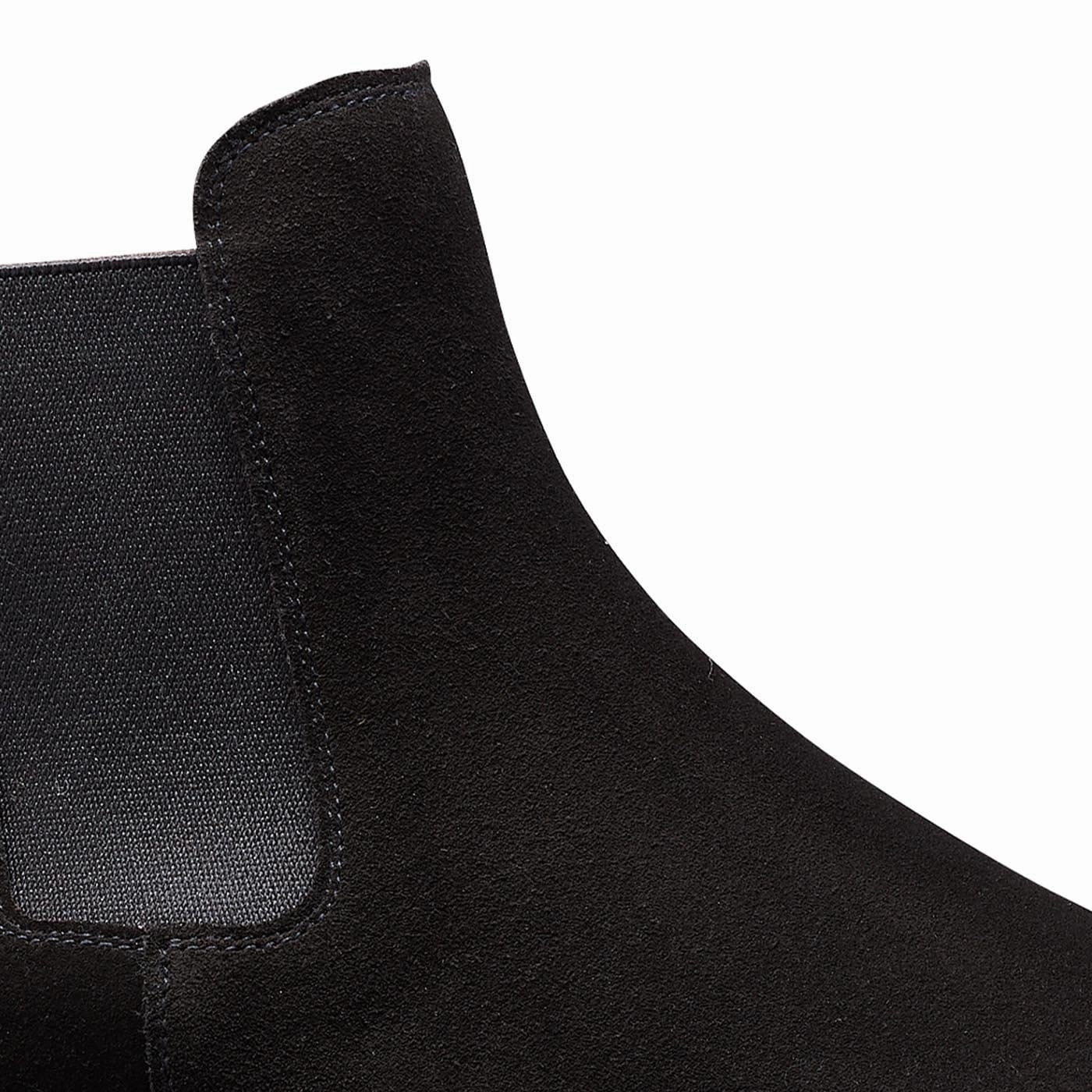 Poppy Black Suede Travel purpose Seamless Comfort Snowy Path