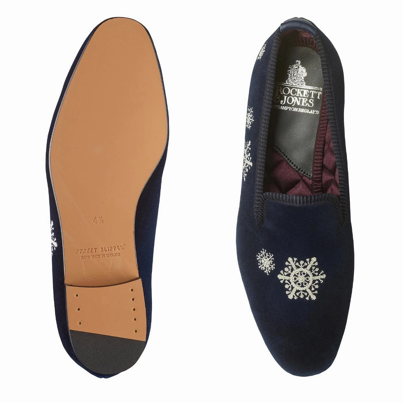 elegant design Innovative Features Snowflakes Navy Velvet