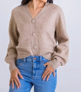 Pocket Sweater Cardigan In Oatmeal Fashion Layers Stretch Fabric