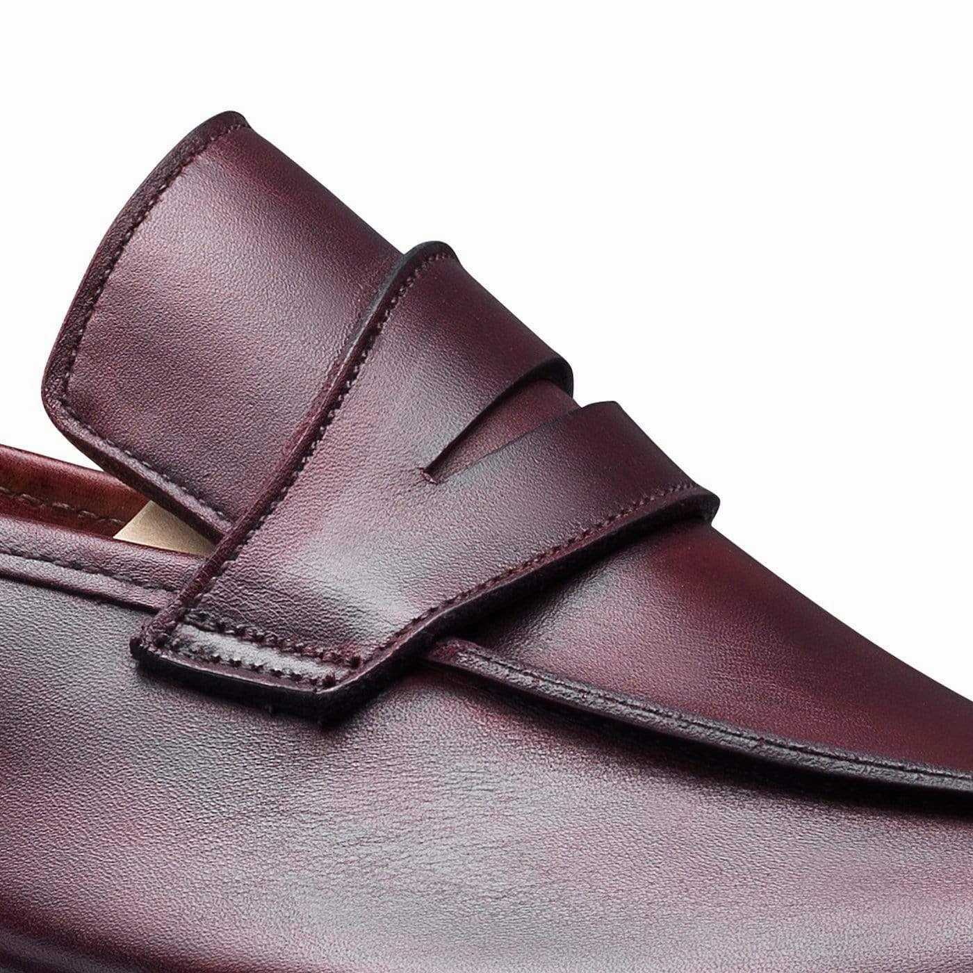 Wedge Heel River Trek Lucy Burgundy Burnished Calf