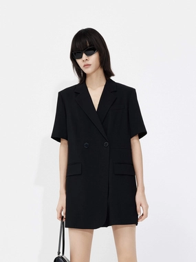 V Neck Blazer Romper Chic Wear Rubberized grip