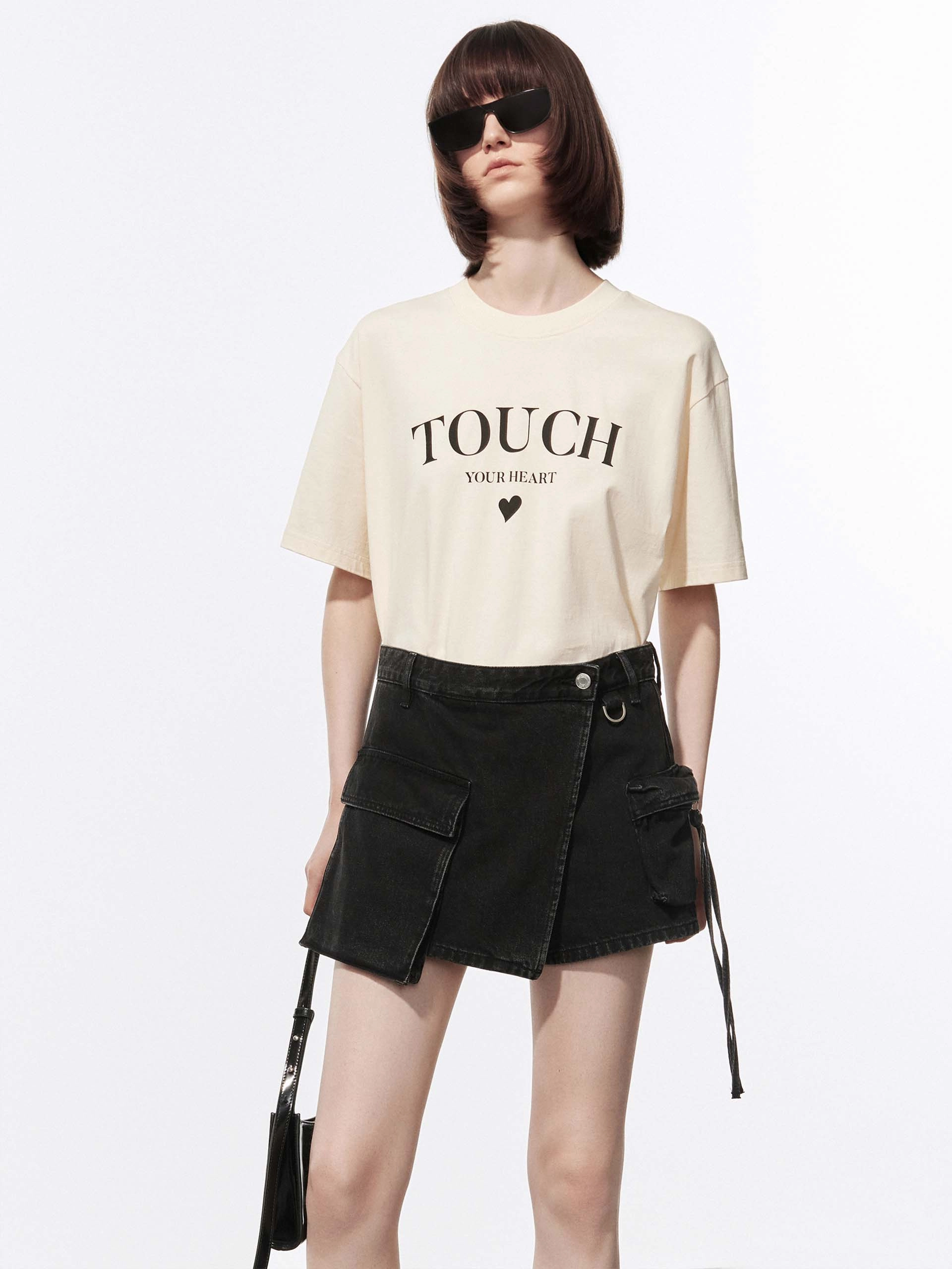 Trendy Comfort Sweetheart Print Cotton T-Shirt