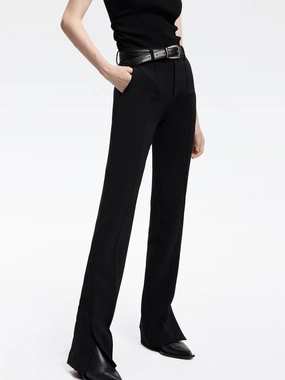 Sleek lines High Waist Straight Suit Pants