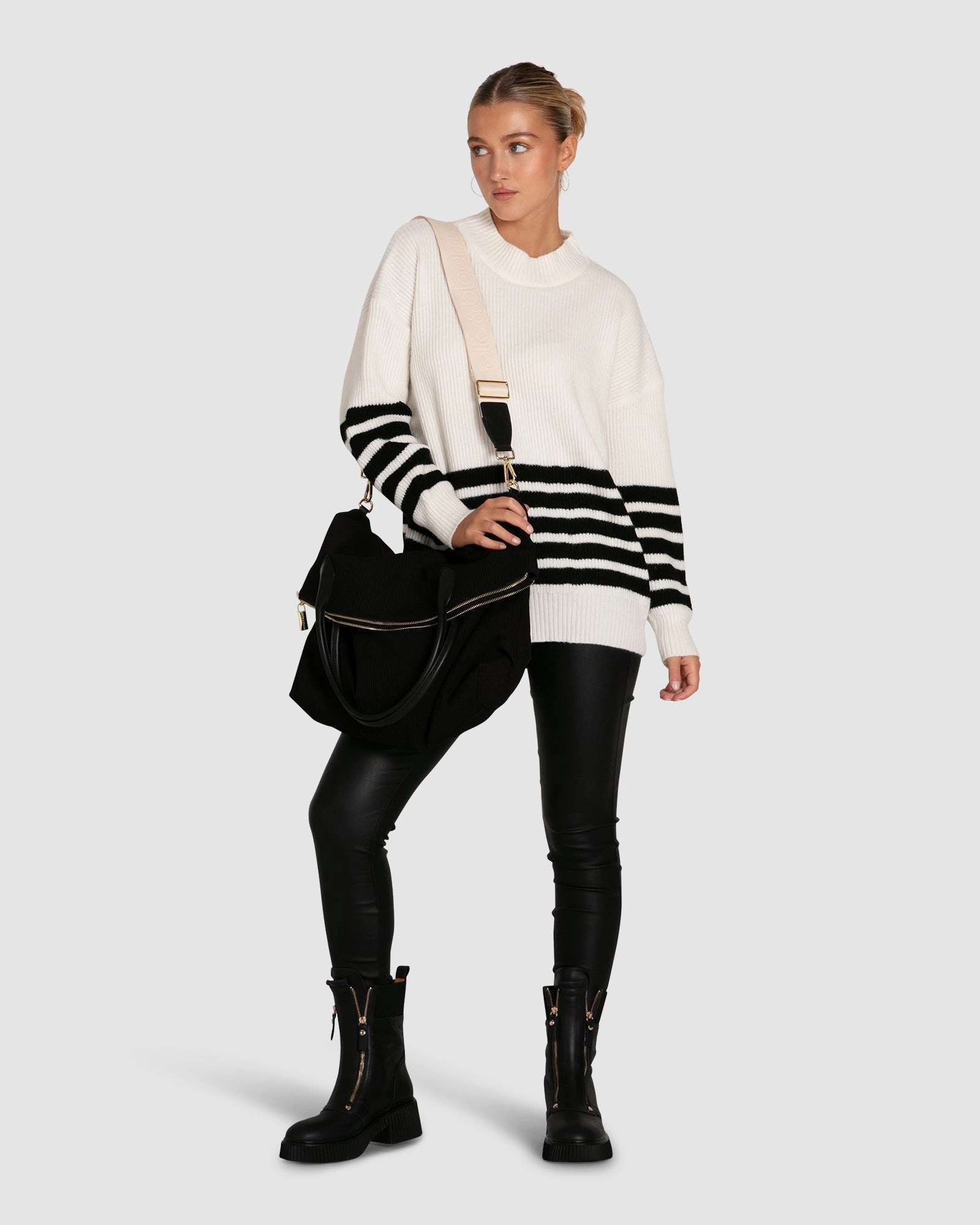 Everything I Do Oversize Striped Knit Cozy Thermal
