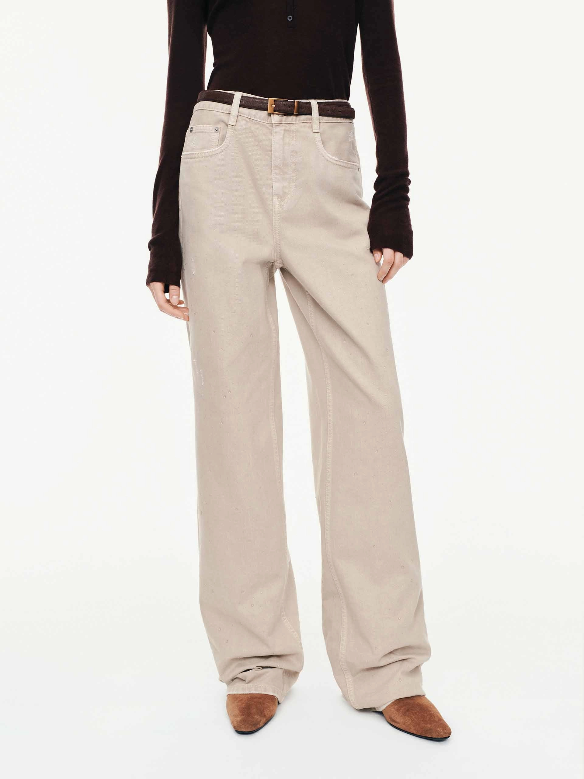 Cotton Hotfix Rhinestone Jeans Easy Pair Chill Outfit