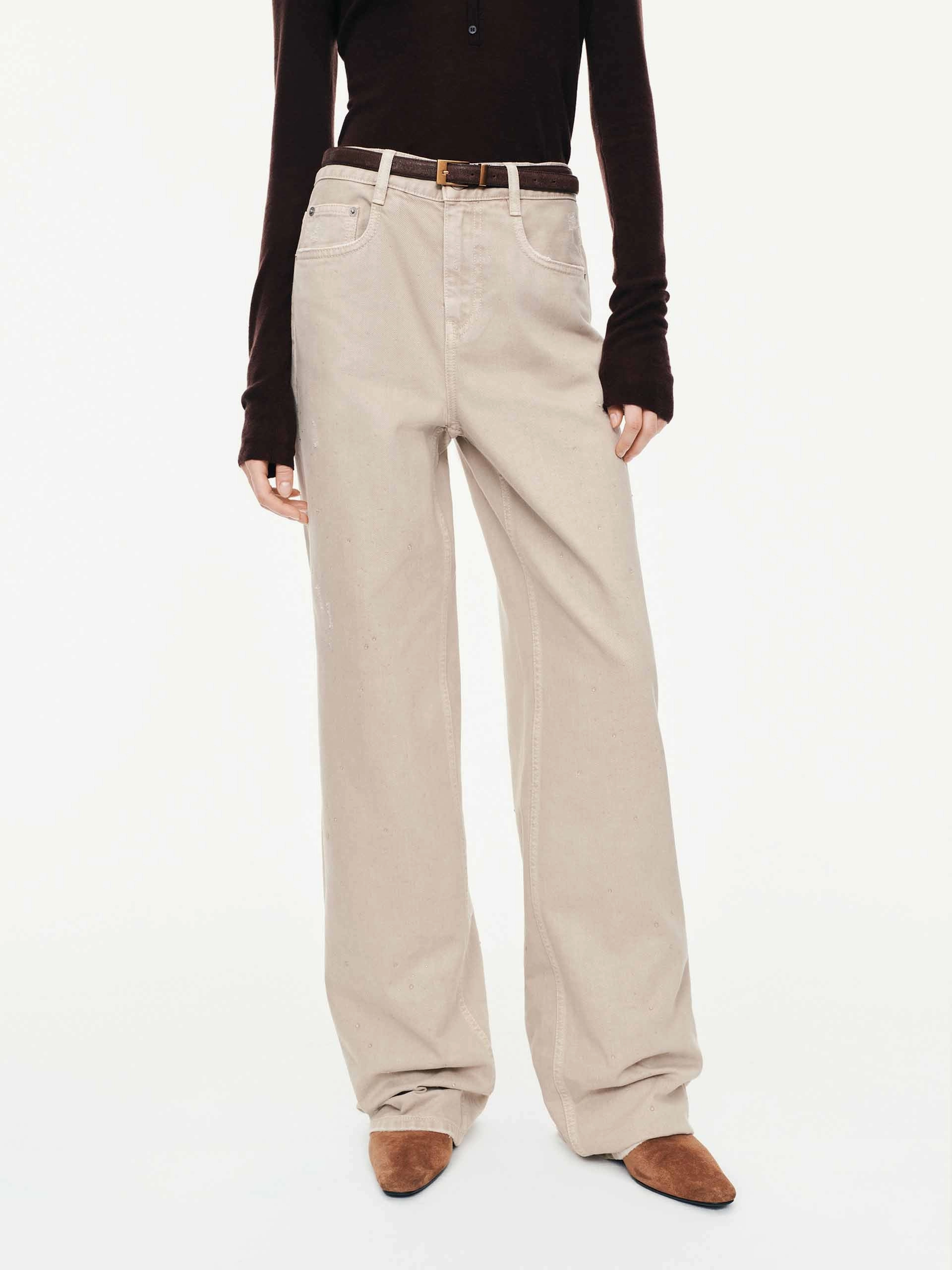 Minimalist Design Durable Minimalist Style Party Look Cotton Hotfix Rhinestone Jeans
