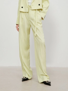 Breathable fabric Weather Flex Triacetate Wide Leg Trousers