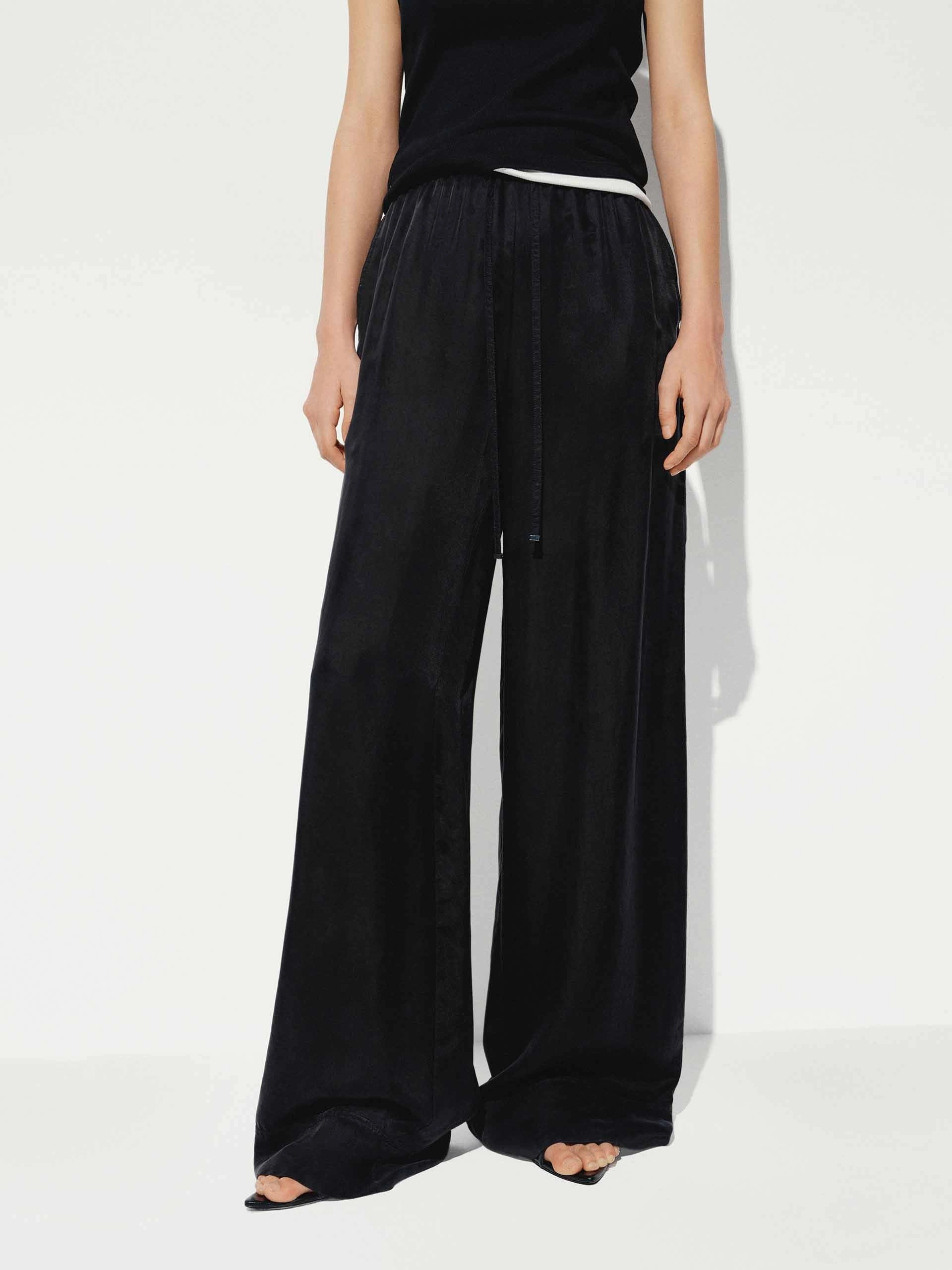 With Drawstring Straight Trousers hypoallergenic