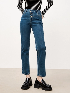 Athlete Fit Holiday Vibes Youth Outfit Straight High Waist Jeans