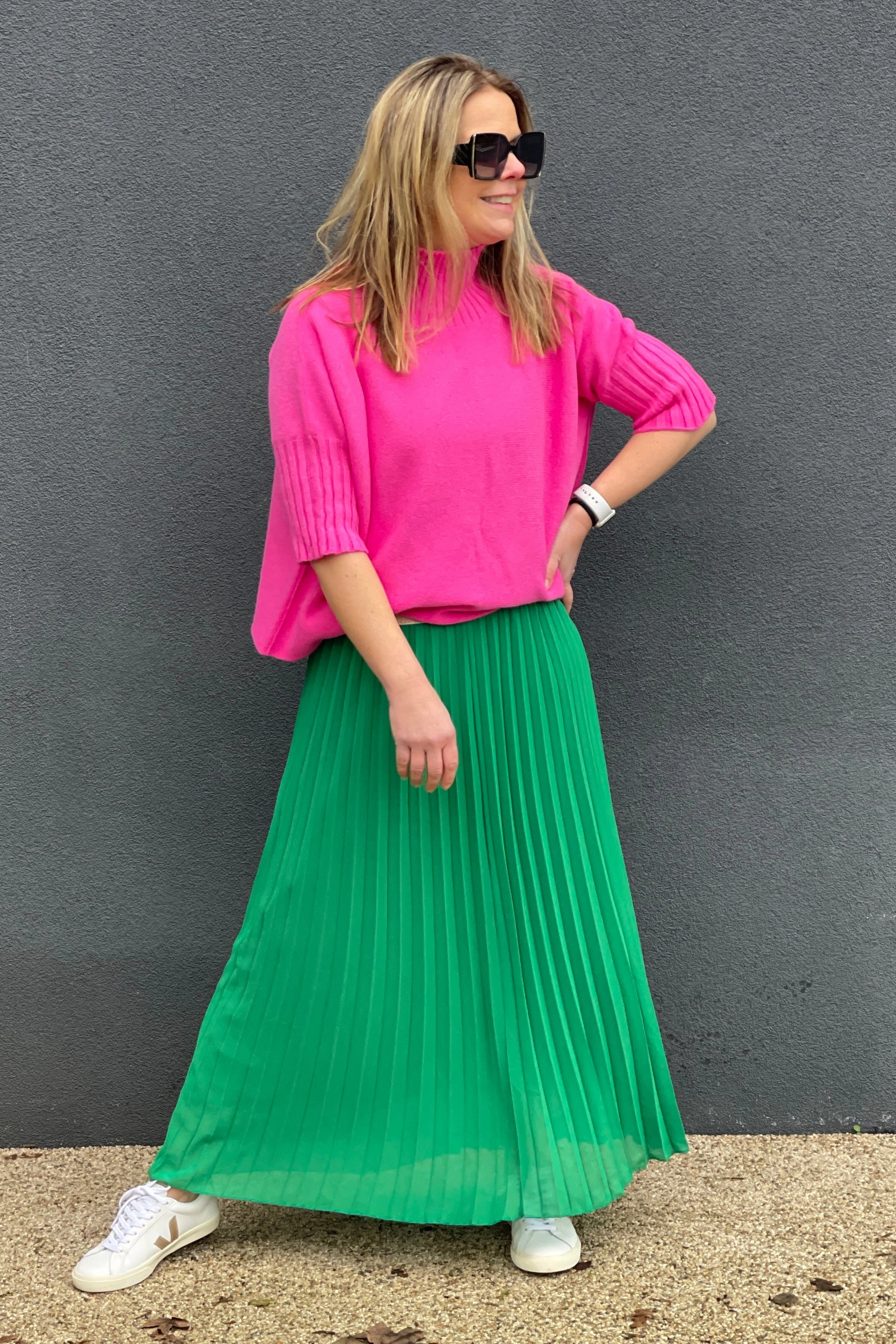 Chic Appeal Pleated Maxi Skirt