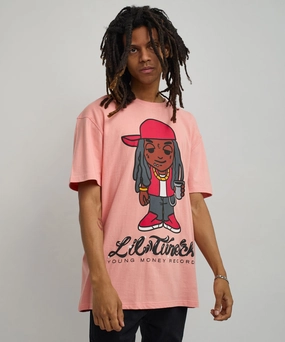 Lil Wayne Tunechi Short Sleeve Tee - Pink Low Profile Zipper