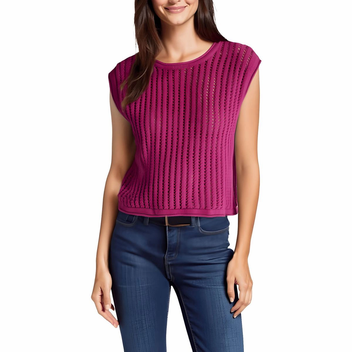 Womens Solid Cotton Tank Top Sweater Chic Comfort