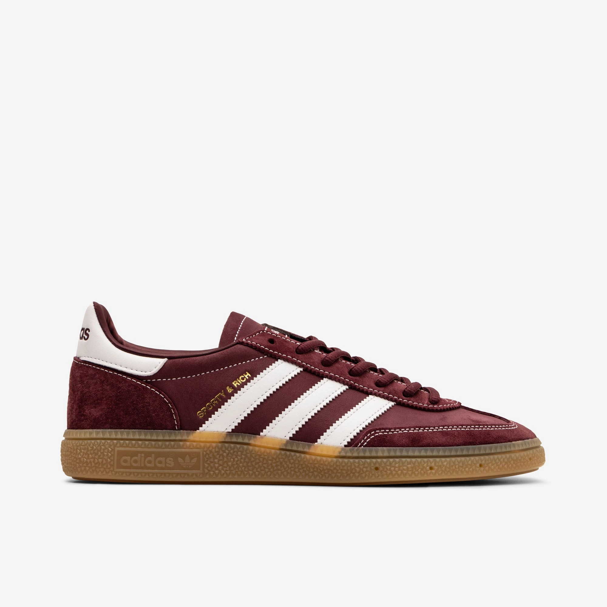Breathable Liner Toe box space adidas Originals x Sporty & Rich Handball Spezial Shadow Red / Cloud White - Gum