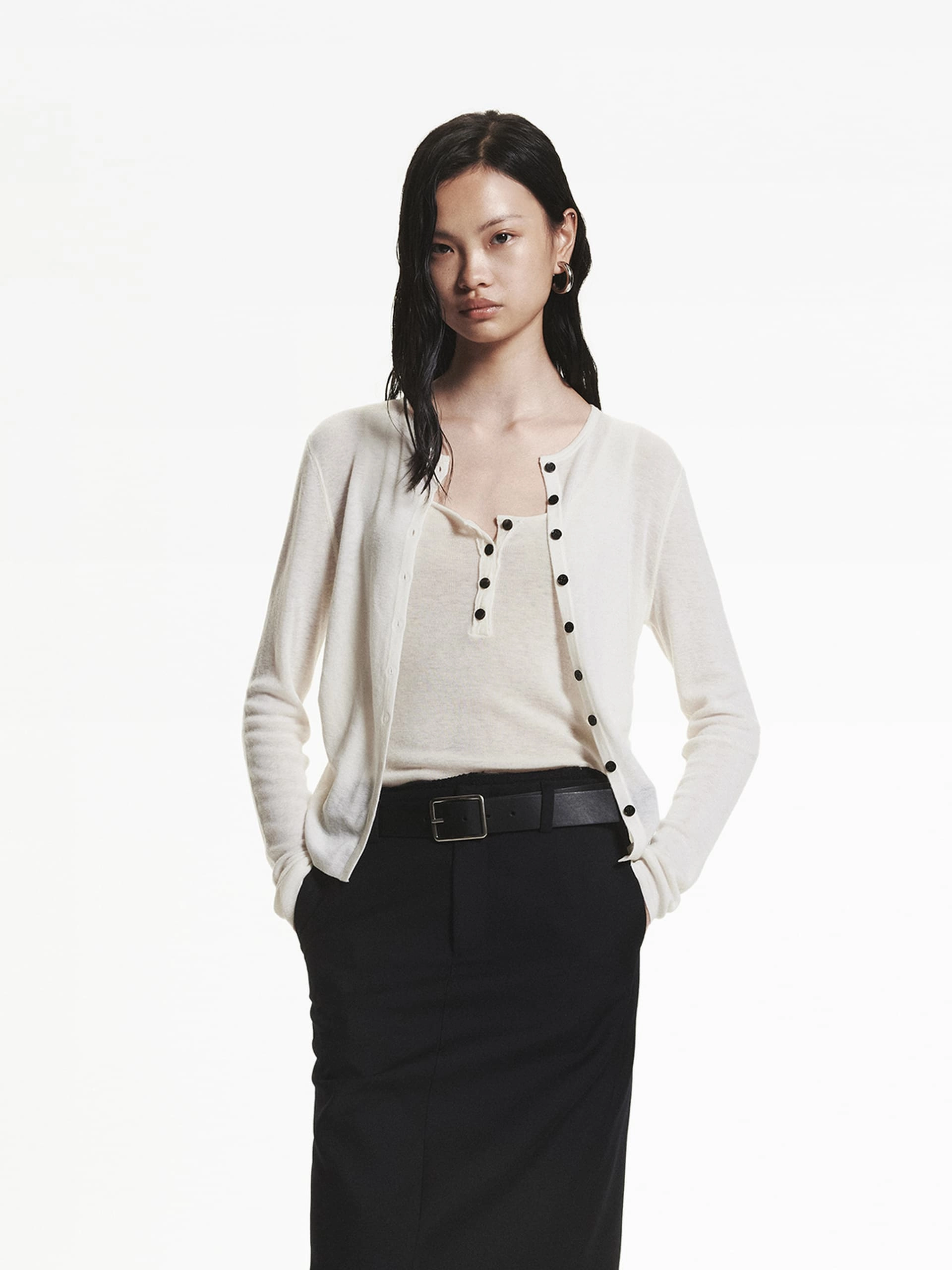 Antimicrobial Finish Soft Wool Knit Cardigan