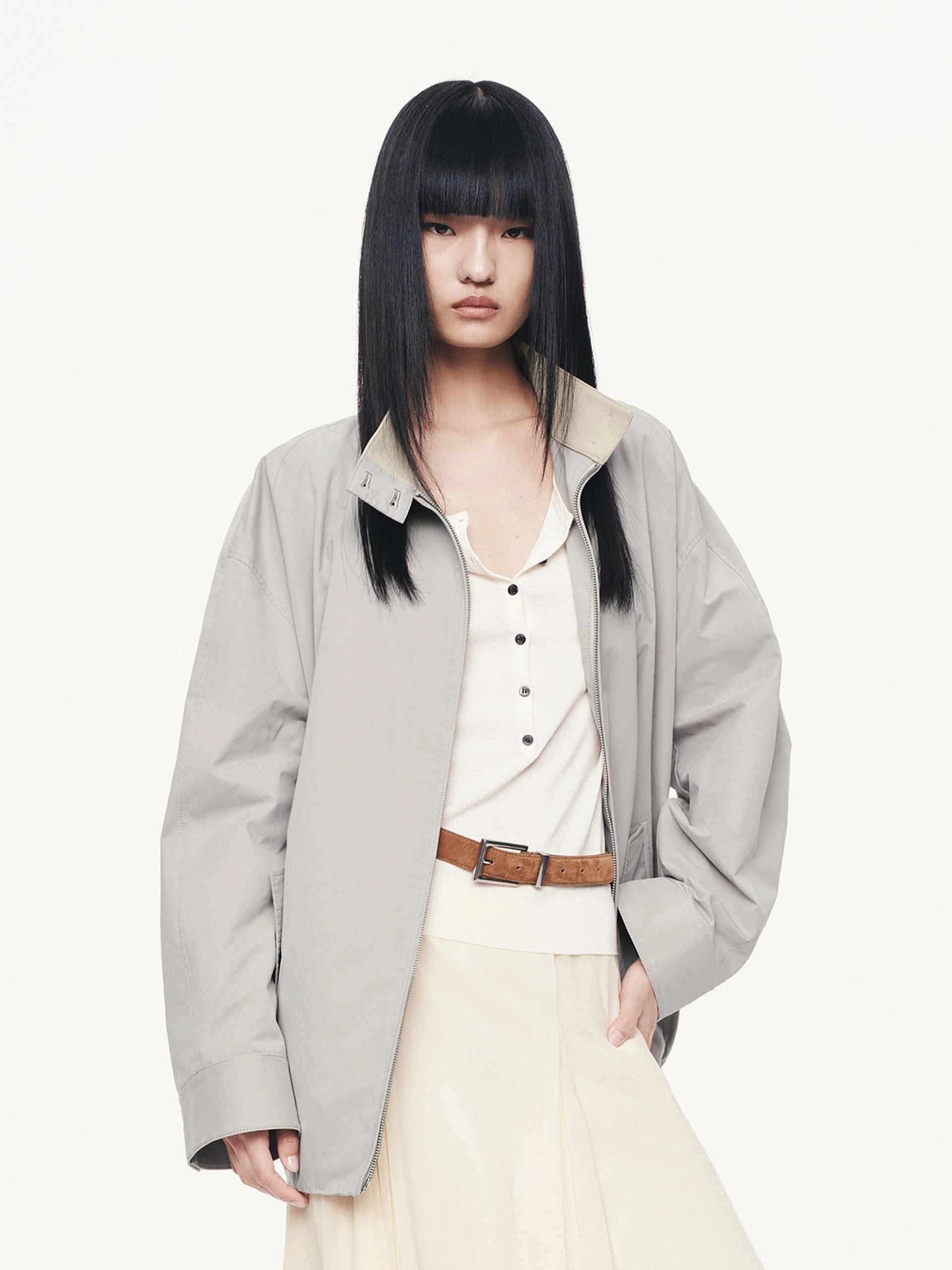 Cotton Blend Zipper Coat 360?? Visibility Lightweight Polyester Blend