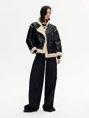Heat Retention Layer Fuzzy Trimmed PU Jacket