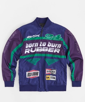 Articulated Ergonomic Fit Racing Jacket - Navy