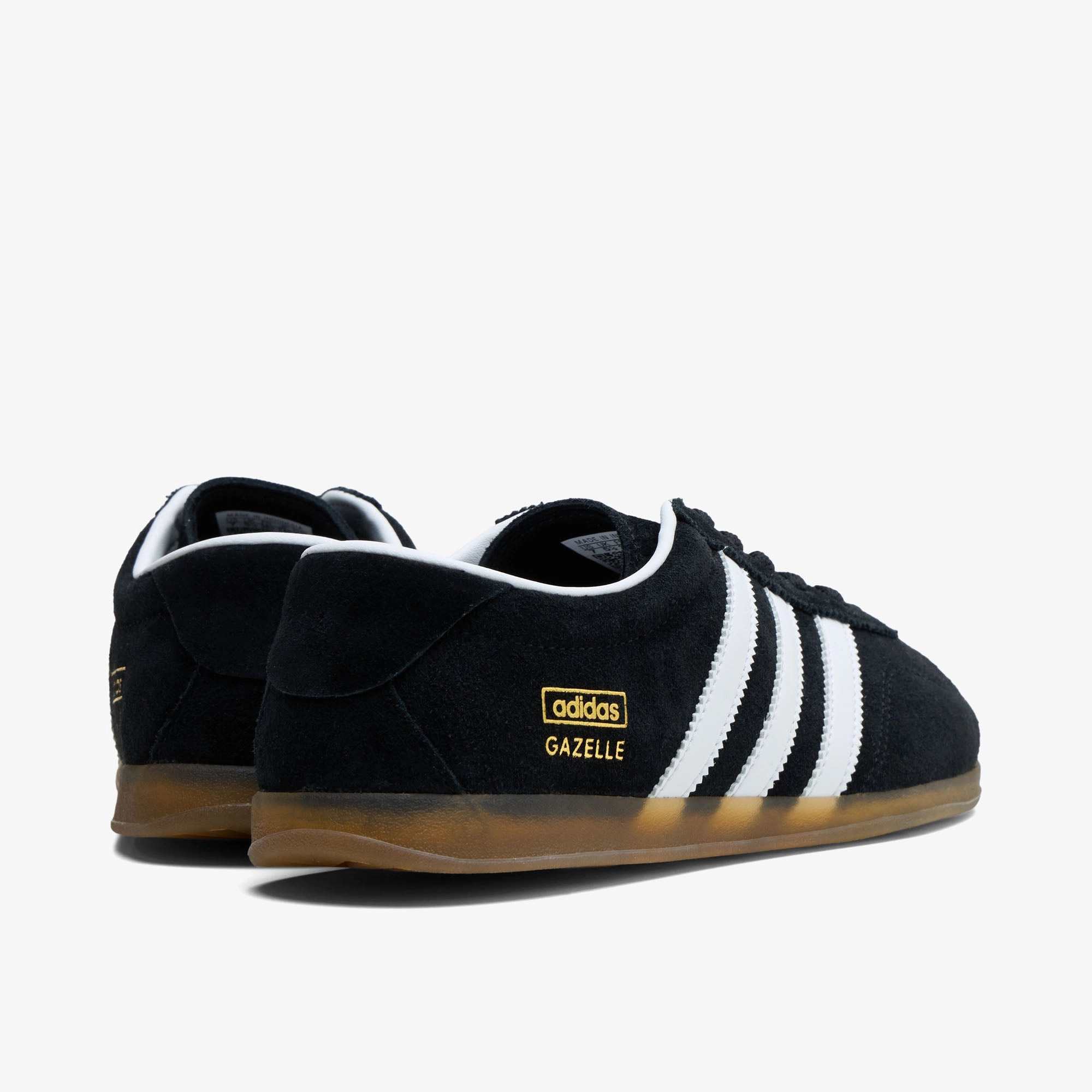 adidas Originals Women's Gazelle Lo Pro Core Black / Cloud White - Gum Thermo Regulating Fabric
