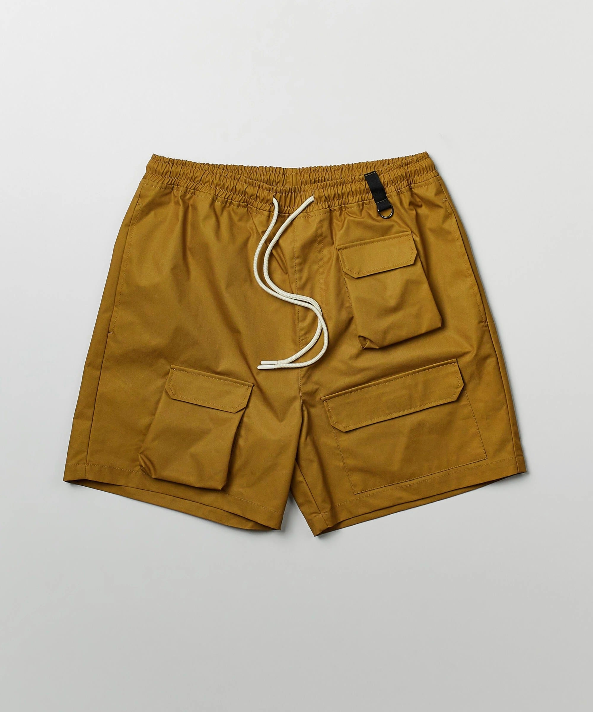 Breathable fabric Solid Cargo Nylon Shorts - Khaki