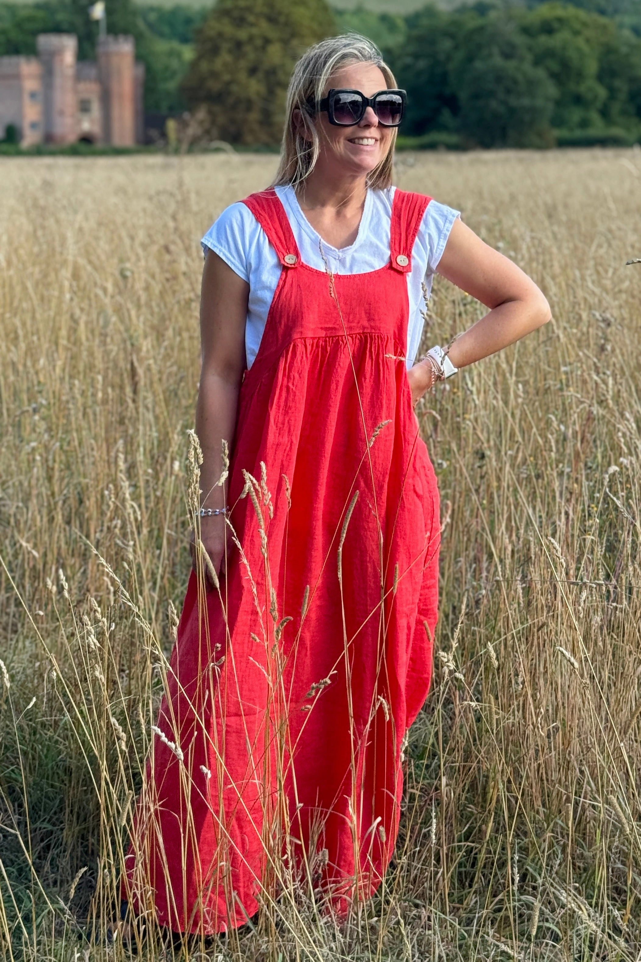 plus-size Sophia Linen Dress