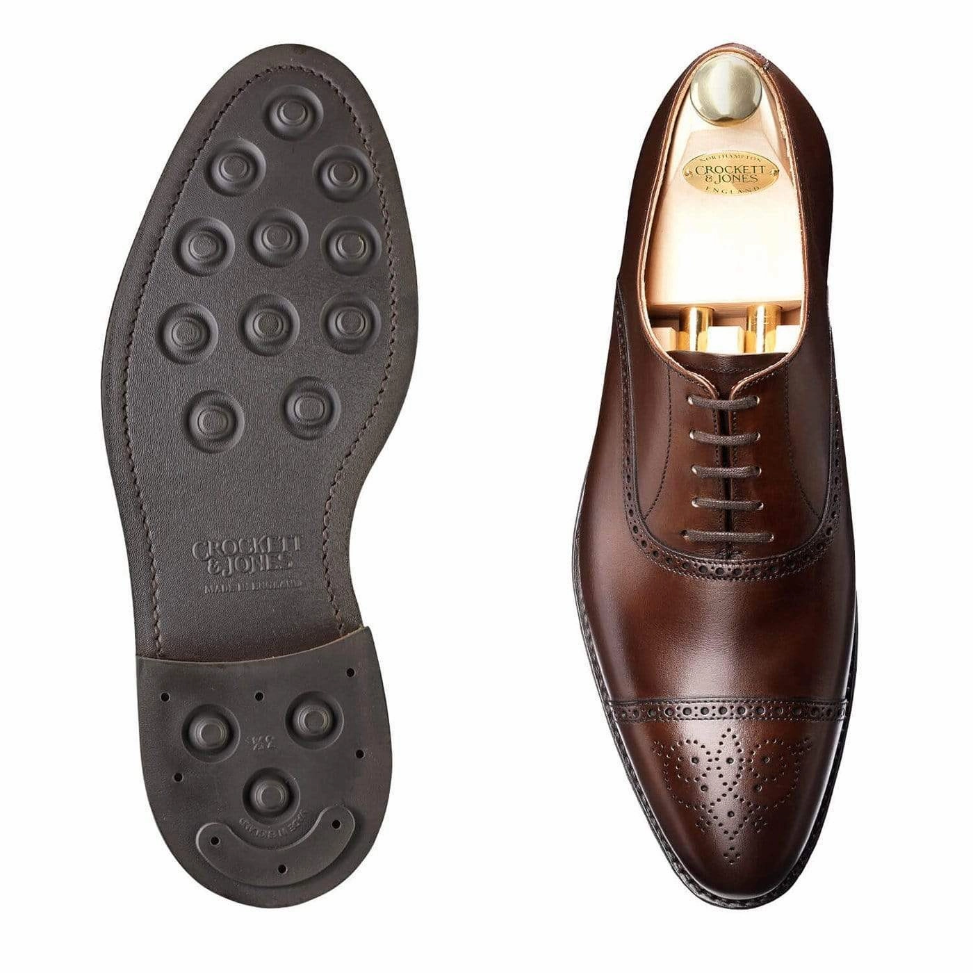 Glossy Layer Clean Looker Malton Dark Brown Burnished Calf