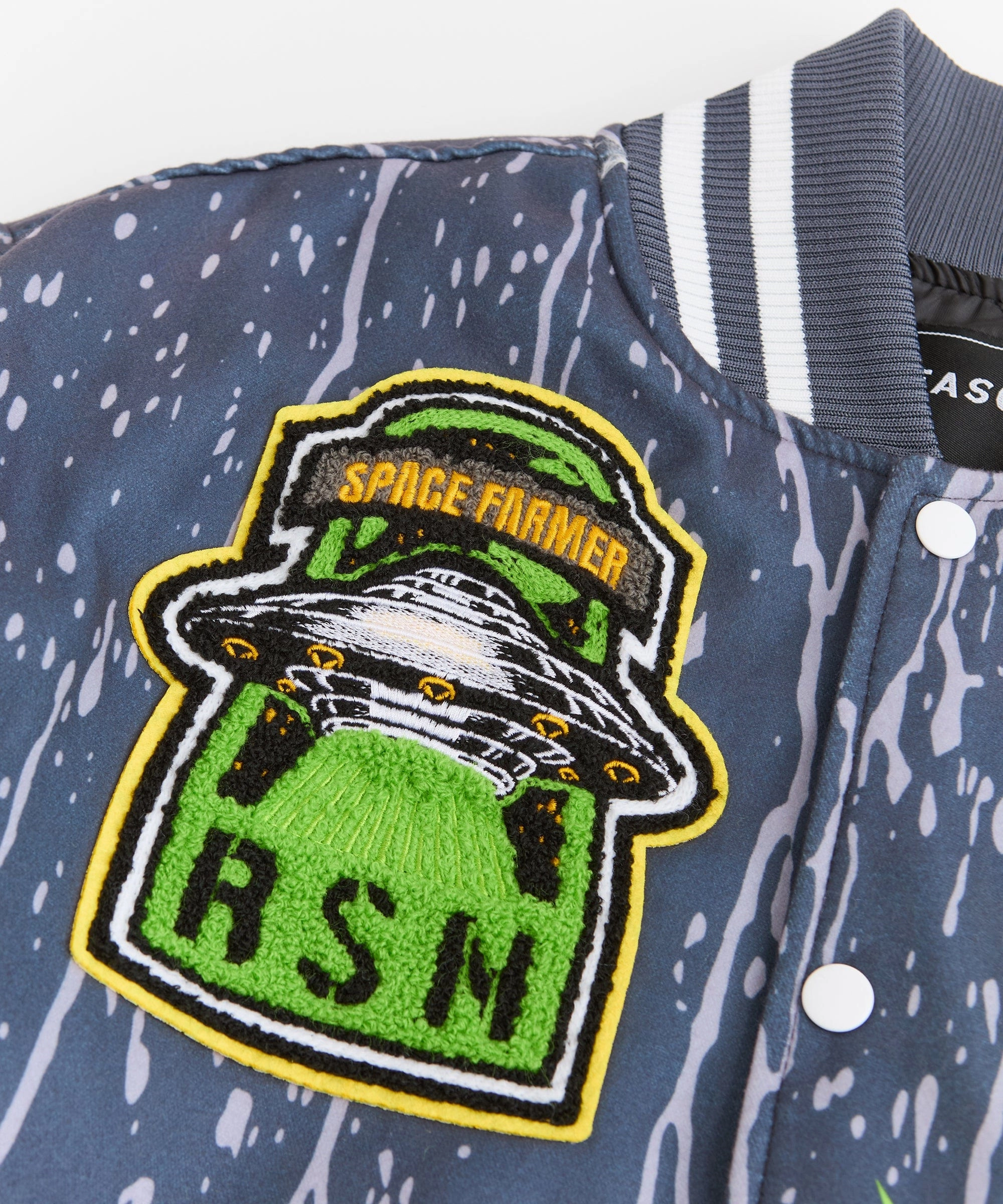 EasyClean Coating Space Defense Varsity Jacket - Grey