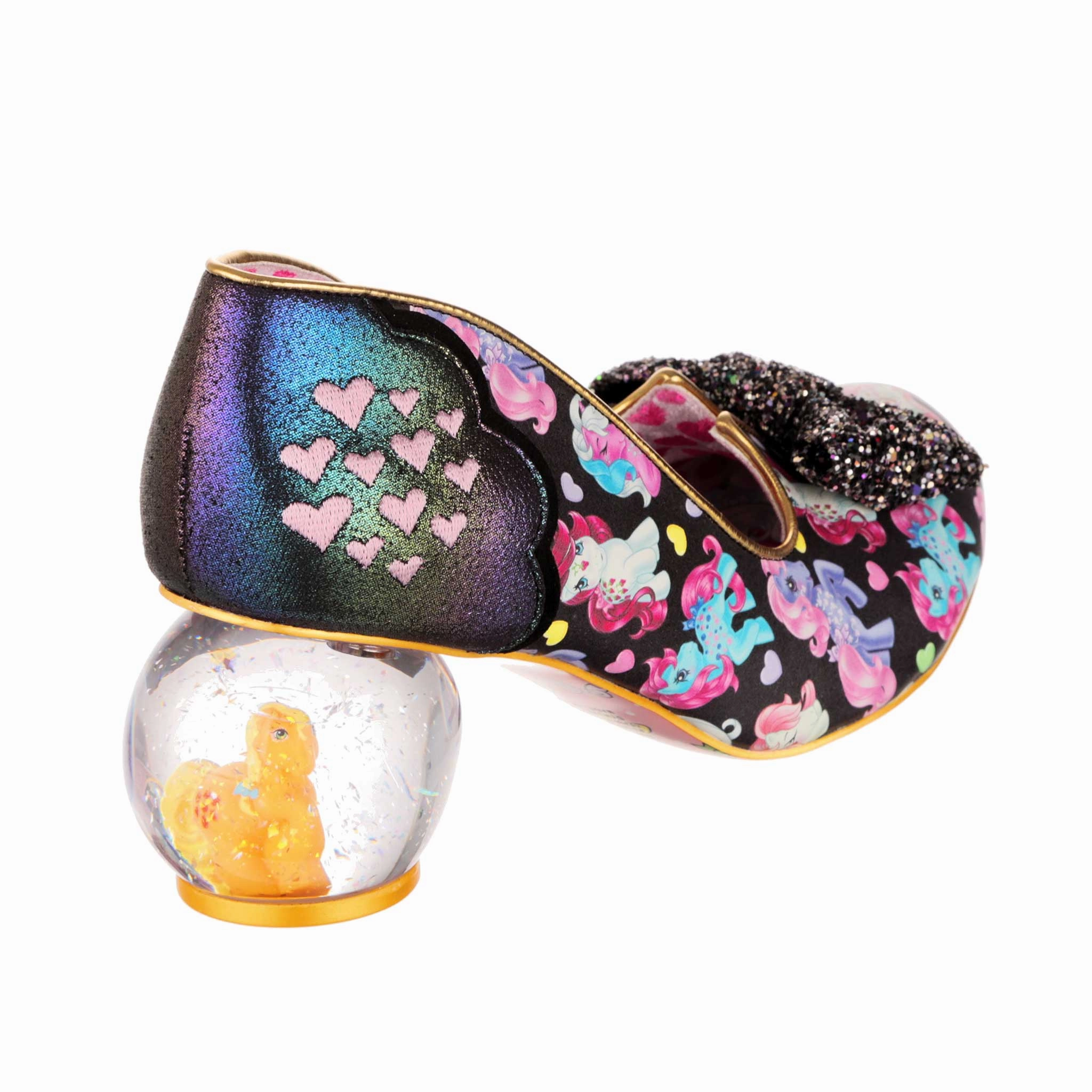 Trendy Platform Heels Sparkle Heart