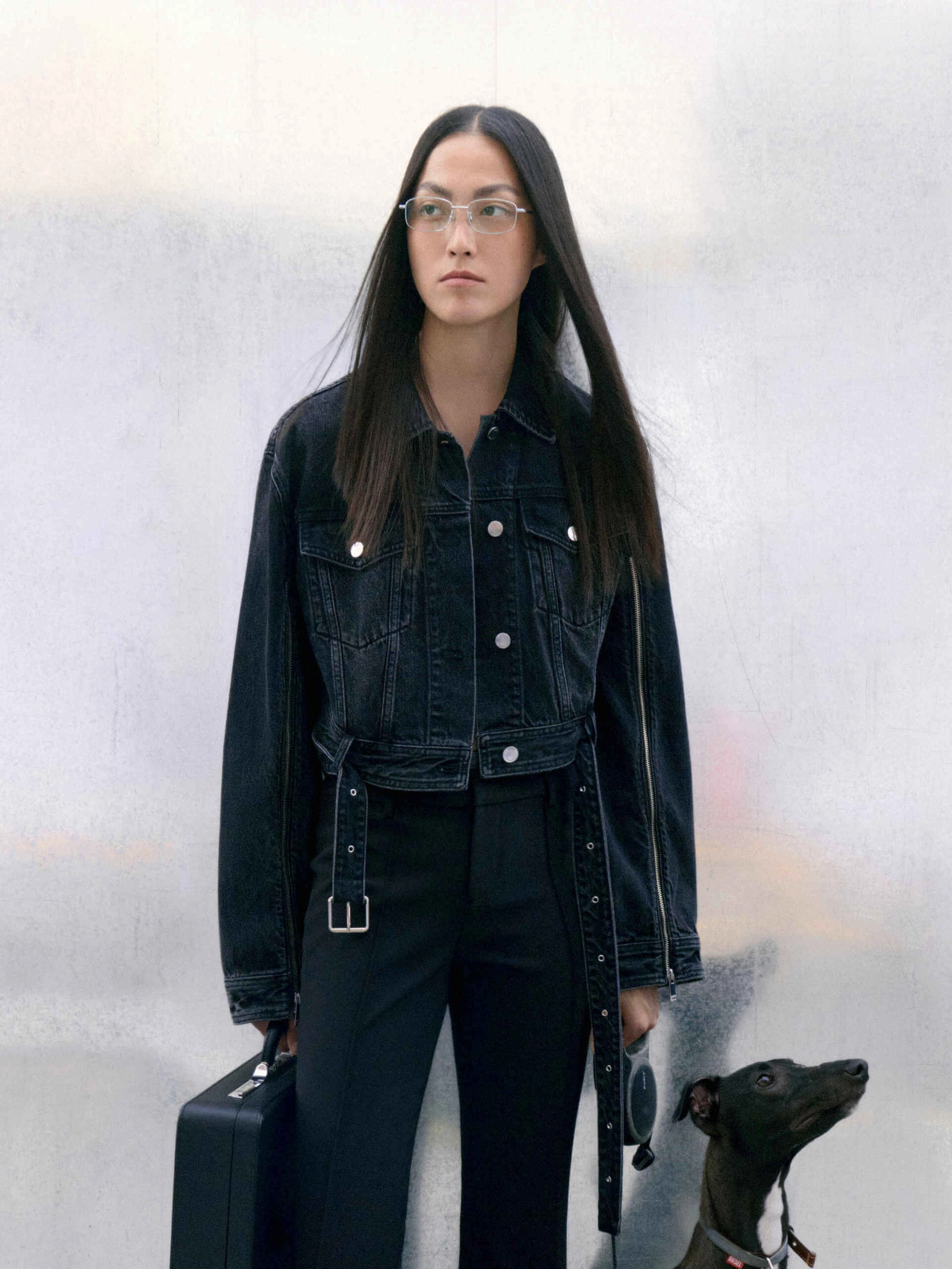 Flexible Elbow Patches Split Detail Denim Jacket