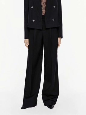 With Belt Wool Trousers Casual Style Flexible Activewear